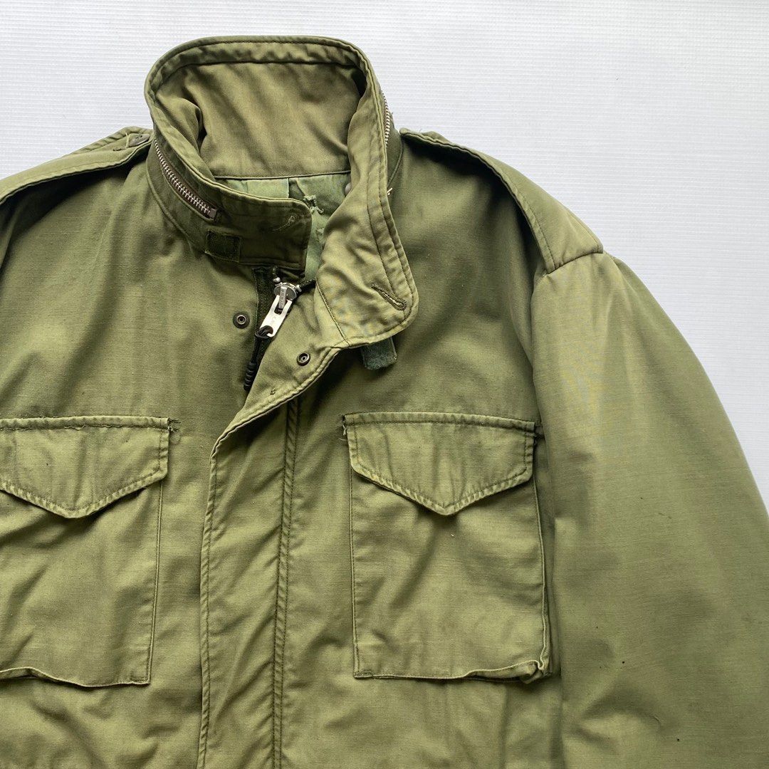 M65 Field Jacket zipper putih Size Large alpha indiustries avirex army military parka ma 1 Cwu