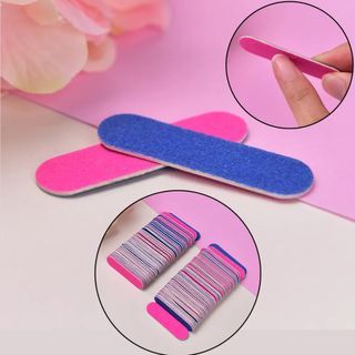 Mini Double Sided Nail File Disposable Nail Equipment Accessories Buffer Files Manicure Tools Salon 1Pack/100pcs