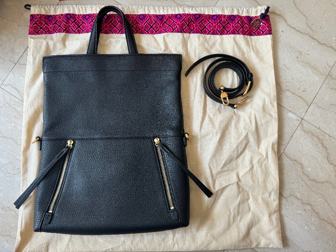 Neogtiable Tory Burch Half Moon Convertible Fold Over Cross Body