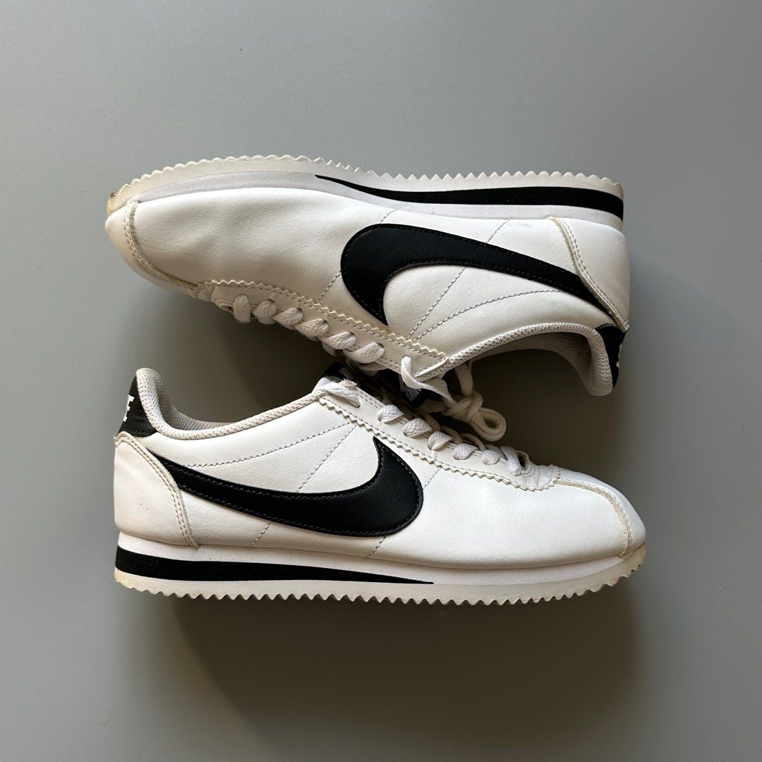 Classic cortez leather white/black women's shoe online