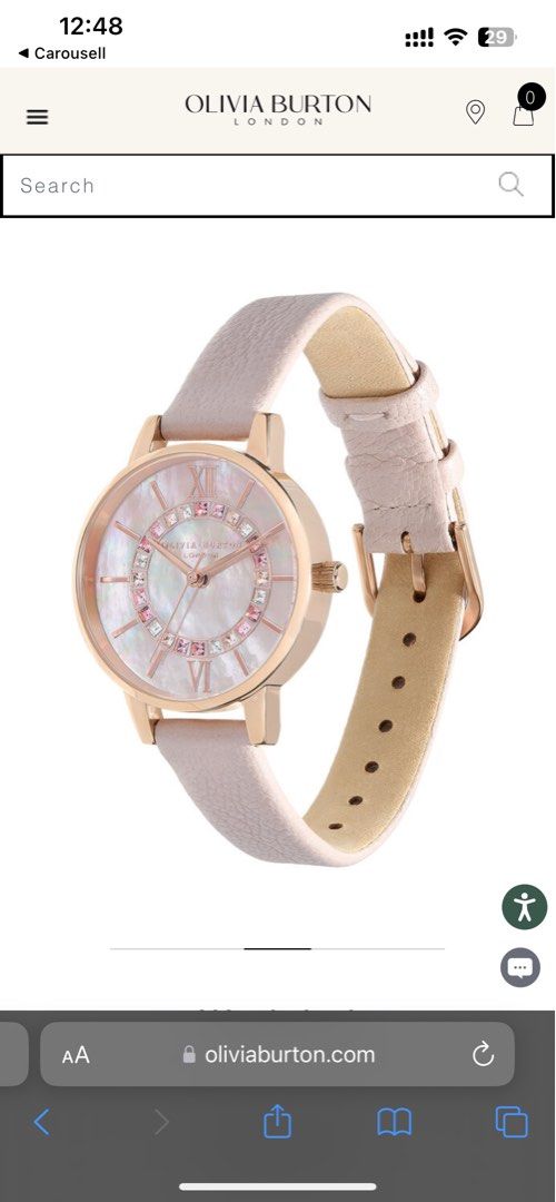 Olivia Burton Wonderland 30mm Rose Gold Pink Leather Strap Watch Women s Fashion Watches Accessories Watches on Carousell