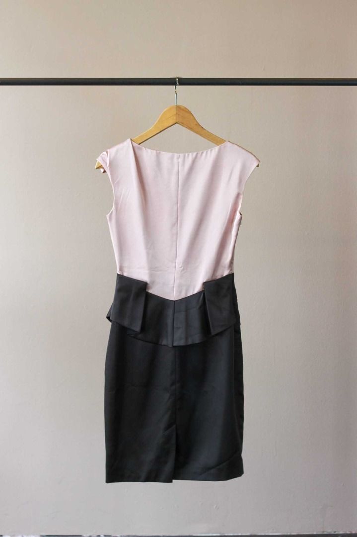 Karen millen folded pencil dress grey shop