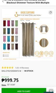 Sale! All home Style and collection black out curtains. One set only.