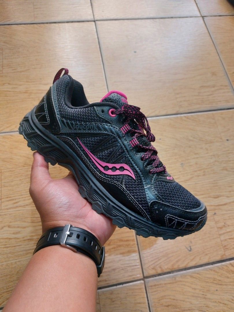 Saucony Grid Eclipse TR3 Black Pink Trail Running Shoes 39 Eur
