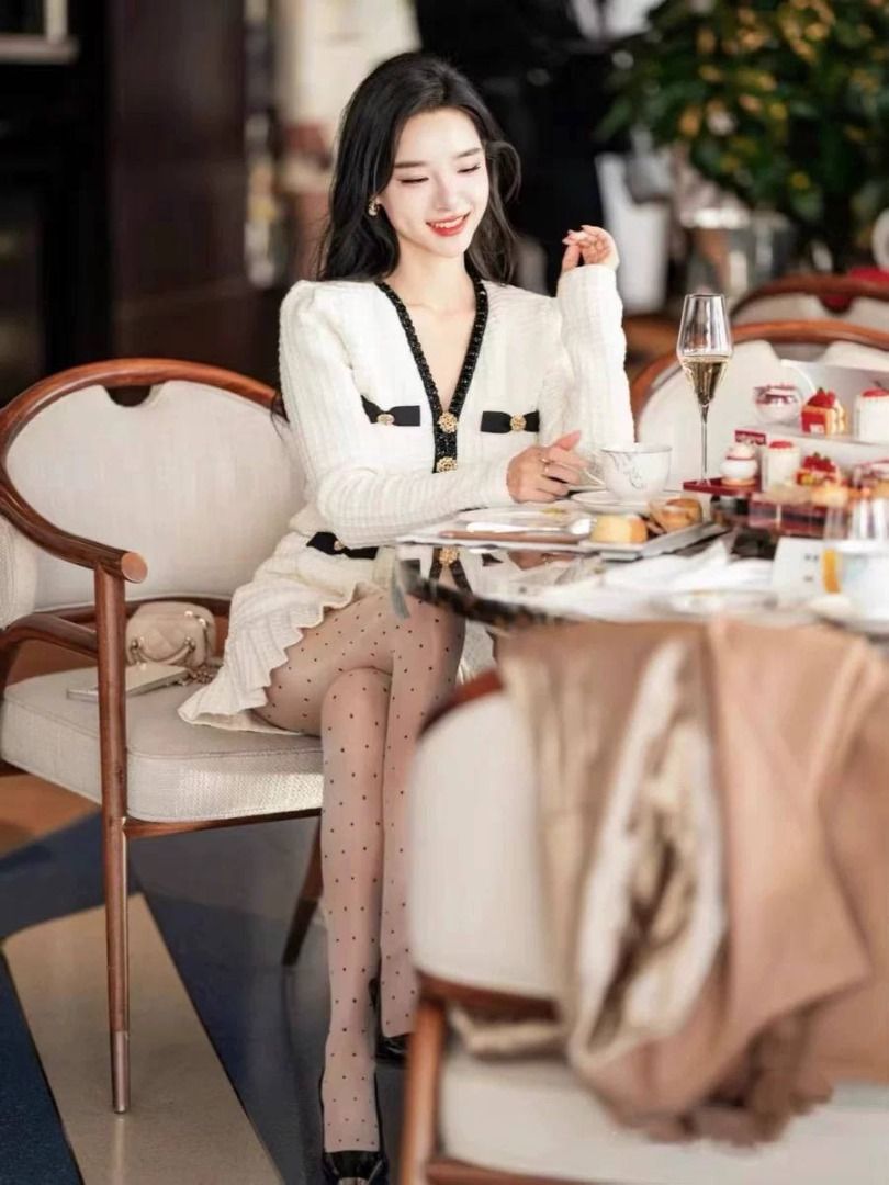 knitted dress with sleeves Twilight Moments Long Sleeve Knit Dress Cream