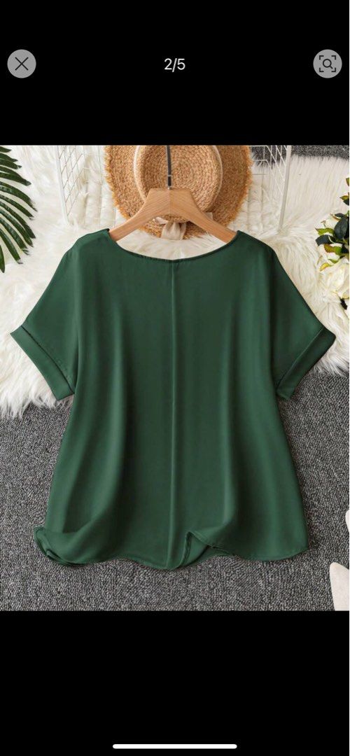 SHEIN Plus Batwing Sleeve Blouse