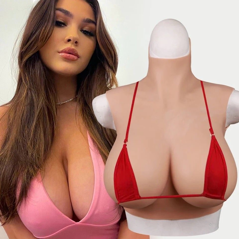 Crossdresser Breast Silicone Filled F Cup Realistic Fake Boobs Prosthesis  Breasts Realistic Breastplate Breast Silicone for Crossdressers Prothesis
