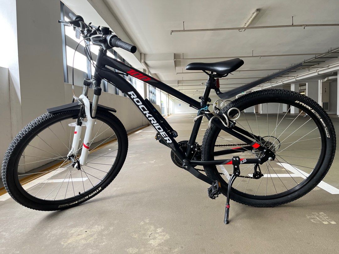 Size M ST100 Rockrider Bike with accessories