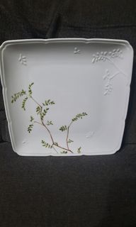 Narumi square plate ceramic 9" Japan