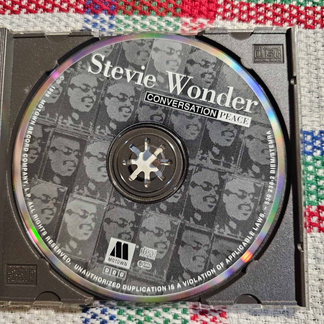 Stevie Wonder - Conversation Peace - CD NM (Category: CDs & DVDs) located in Quezon City. Submitted by serefrenpaz (Listing ID 1290408687, Image 2). Description: Good Day Buyers. Here are the payment options PAYPAL GCash - 09164862096 Bank Deposit - BPI, BDO, Unionbank, Landbank Palawan, Cebuana Meet Up - McDo Kamias, Jolibee Anonas Kamias Intersection or KFC Anonas Delivery Options JRS - +120 Pesos shipping cost for JRS within Metro Manila, +140