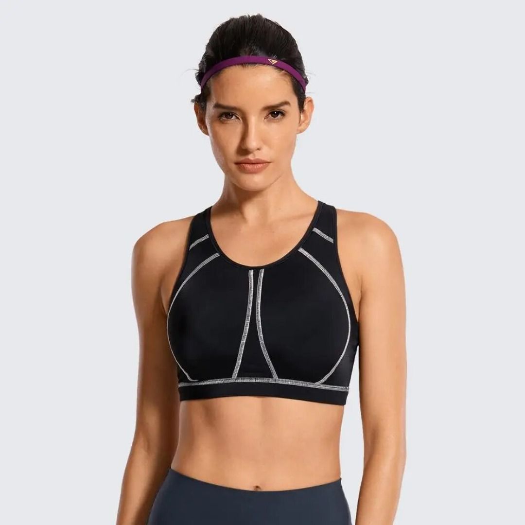 Aiithuug Sports Bra for Women Criss-Cross Back Padded Sports Bras Bounce  Control Support Yoga Bra with Removable Cups Gym Bra