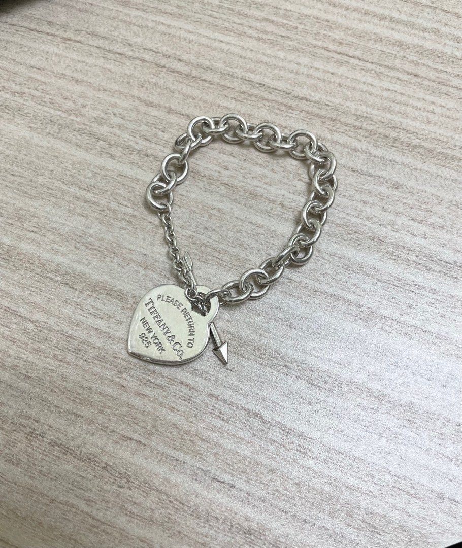 Tiffany Co Lovestruck Heart Tag Bracelet, Women's Fashion