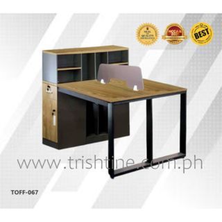 TOFF-067 2 seater Office Table with Side Drawer and Shelf