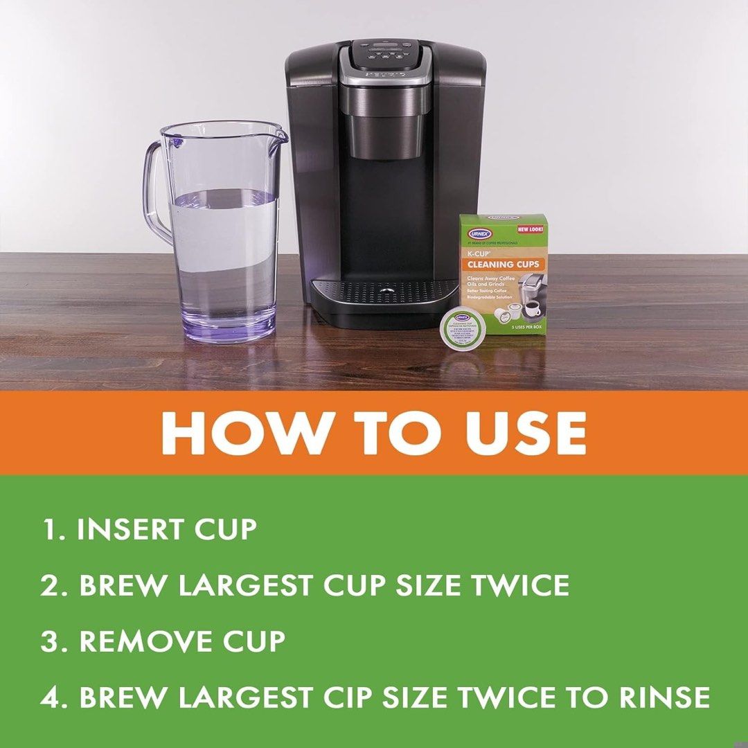 Urnex Cleaning Pods 5 Pods Compatible with Keurig 1.0 2.0 and All Single Serve Coffee Machines Furniture Home Living Kitchenware Tableware Coffee Tea Tableware on Carousell