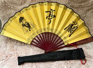 Vintage Hand made with carving Chinese Fan Chinese Hanfu hand Fan