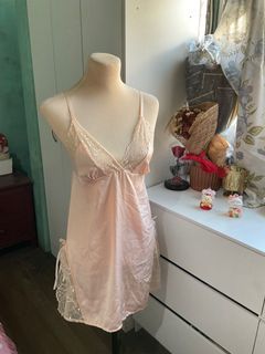 Vintage peach fuzz silk dress