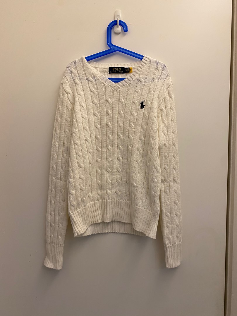 White shop polo sweater