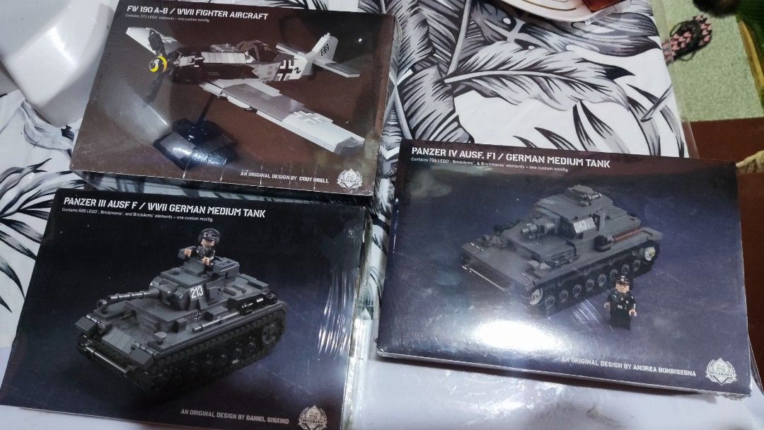 WORLD WAR 2 BRICKMANIA LEGO RARE COLLECTION (Category: Lego & Building Sets) located in Cebu City. Submitted by jayrasplico (Listing ID 1290342573, Image 1). Description: FOR SALE: WORLD WAR 2 BRICKMANIA LEGO RARE COLLECTION PANZER IV AUSF.F1 - 14,000 PANZER III AUSF F -14,000 FW 190 A-8 -13,000 SLIGHTLY NEGOTIABLE. NO TO GCASH OR ANY FORM OF ADVANCE PAYMENT. PAYMENT IS THRU LBC COP, PAY ONLY WHEN RECEIVED. ALL BRAND NEW AND WITH SEALED PLASTIC..