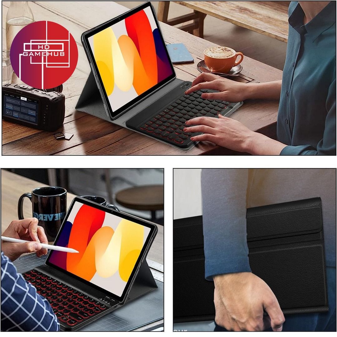 Xiaomi Redmi Pad Se Bluetooth Keyboard Case With LED Backlight LED ...