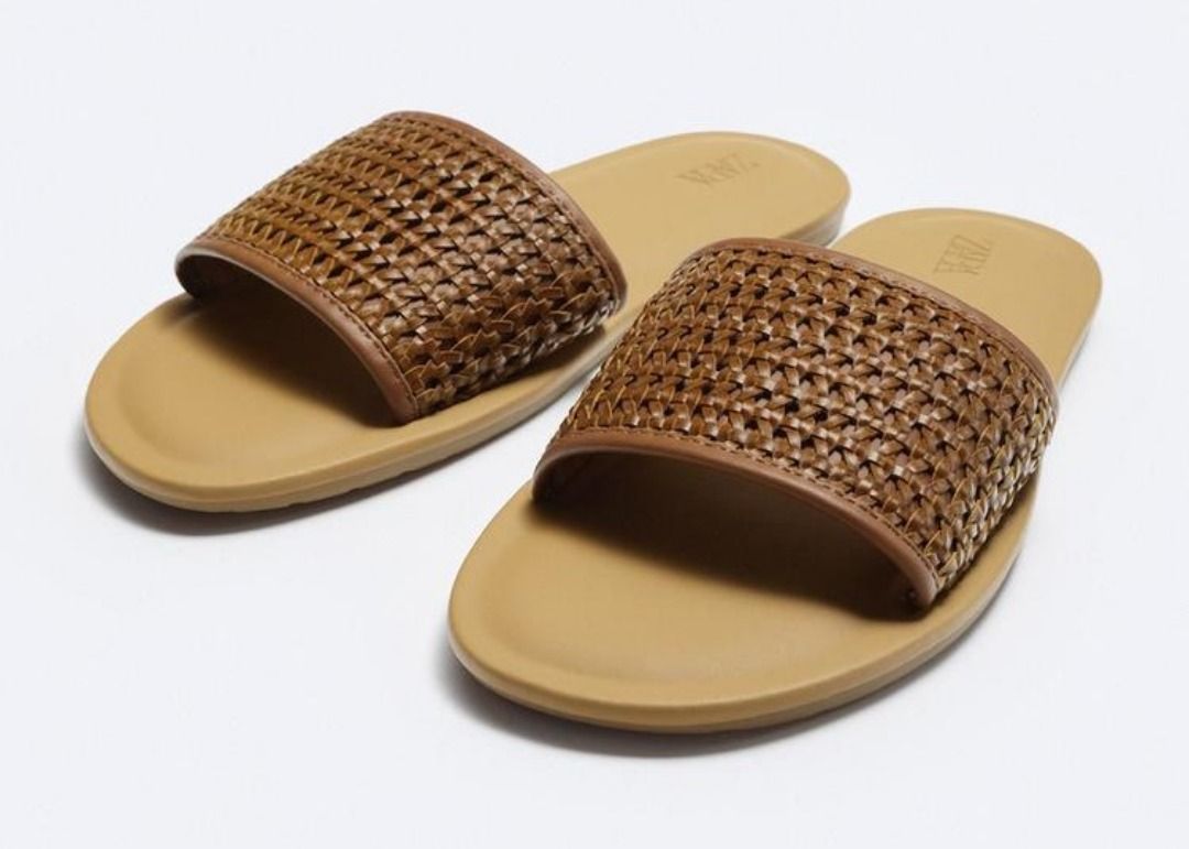 Zara braided slides top