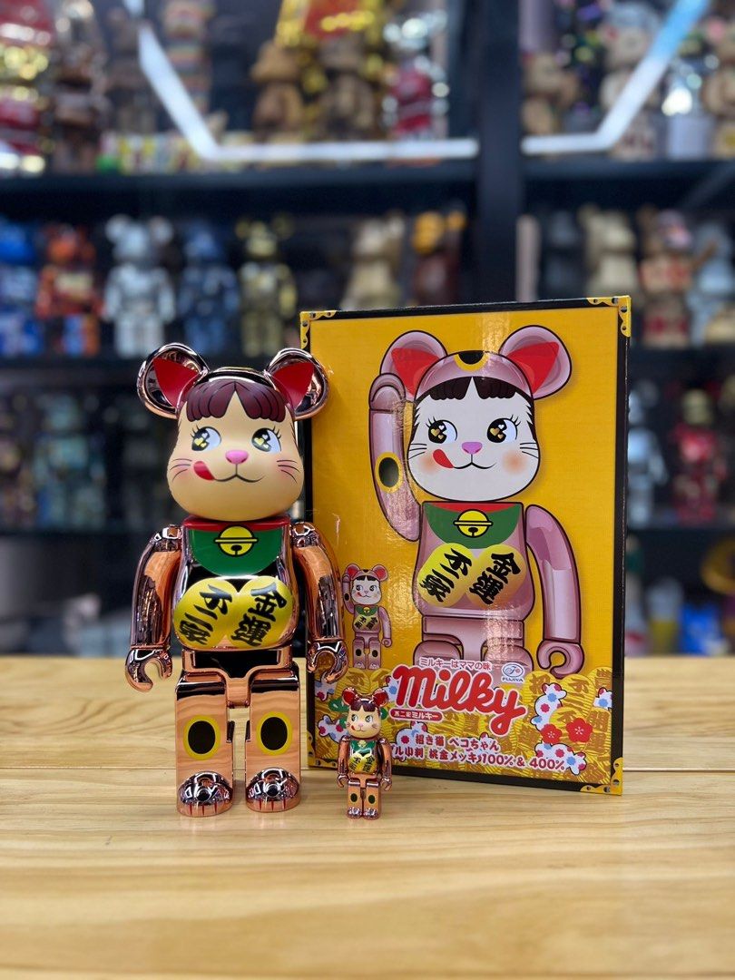 BE@RBRICK 招き猫 ペコちゃん 金運ダブル小判 桃金 100% 400% MEDICOM TOY OFFICIAL BLOG（メディコム・トイ オフィシャル