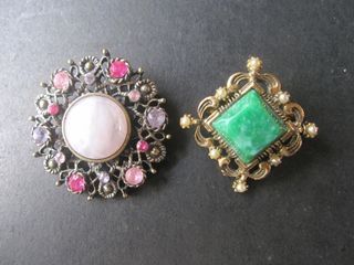 2 Vintage 1960's Brooches