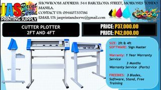 80X100 SUBLIMATION HEAT PRESS / 2FT AT 4FT CUTTER PLOTTER