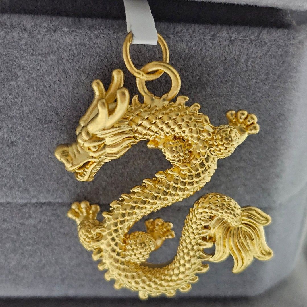 Real gold dragon pendant online