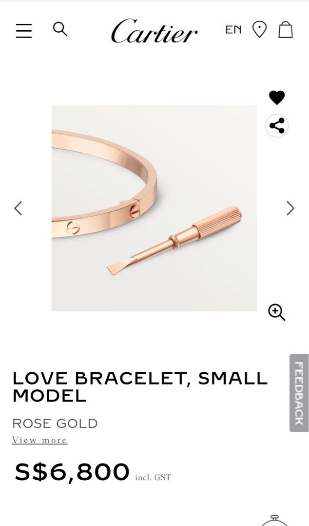 Cartier mini hotsell love bracelet price