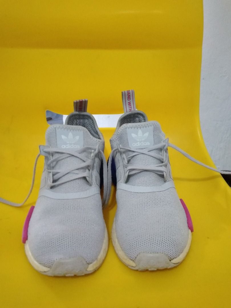 Adidas NMD R1 J Grey Pink Purple EE6674 Original with tag