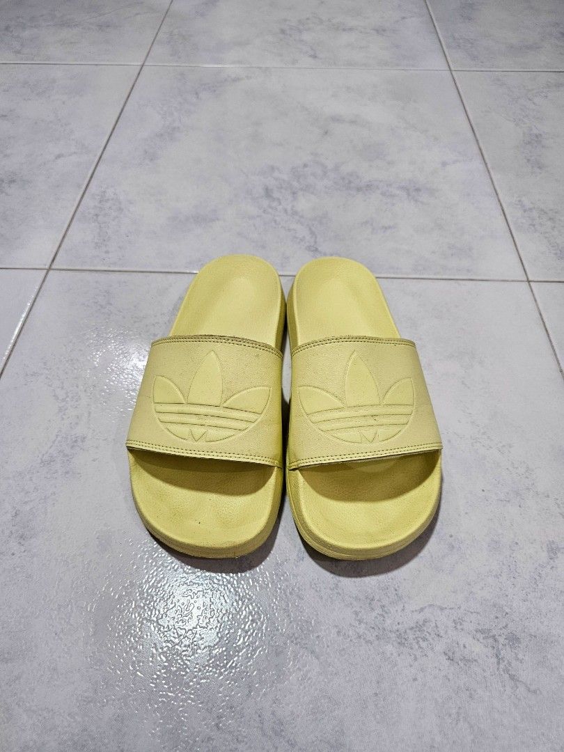 Neon adidas slippers new arrivals