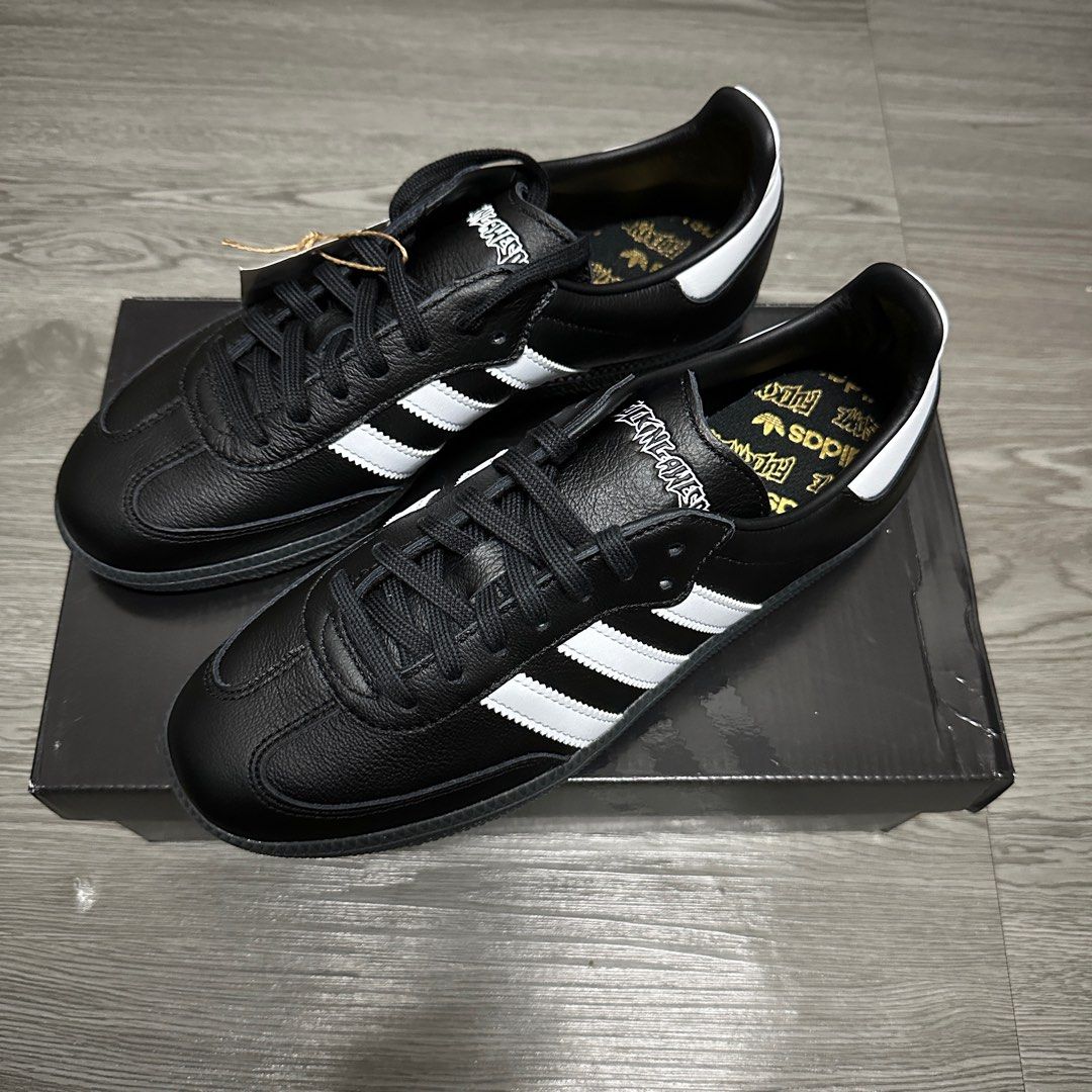 adidas gazelle silver green womens ADIDAS X FUCKING AWESOME SAMBA BLACK / BLACK / WHITE Bluetile Skateboards