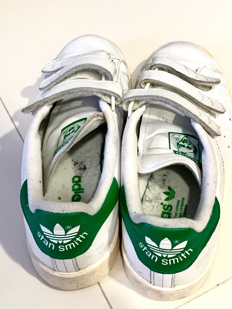 Adidas Stan Smith Velcro strap Size US 8.5 Luxury Sneakers Footwear on Carousell