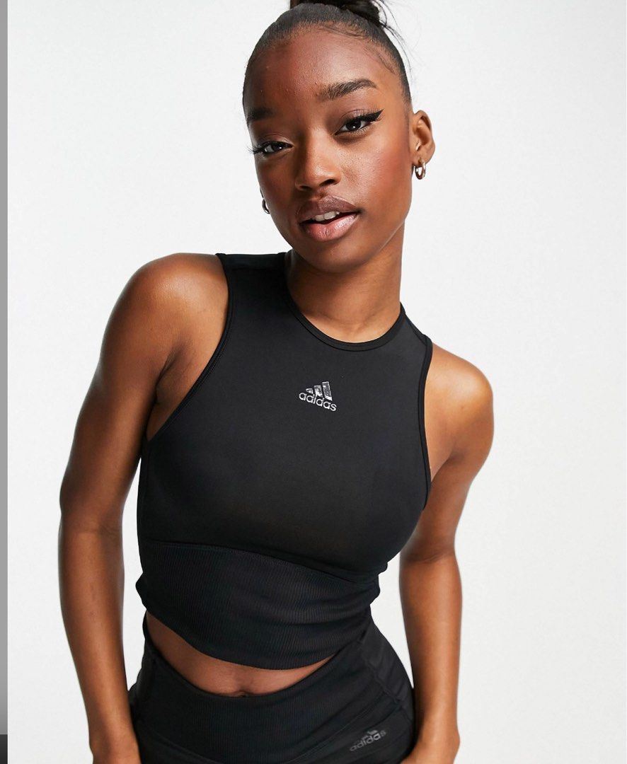 Adidas cropped top black 2025