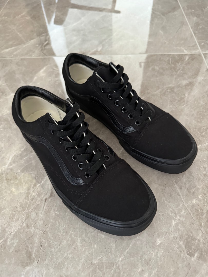Mens black vans size 9 cheap