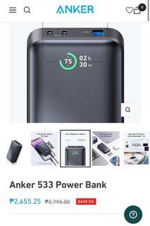 Anker 533 Power Bank 10000mAh 30W (Brand New)
