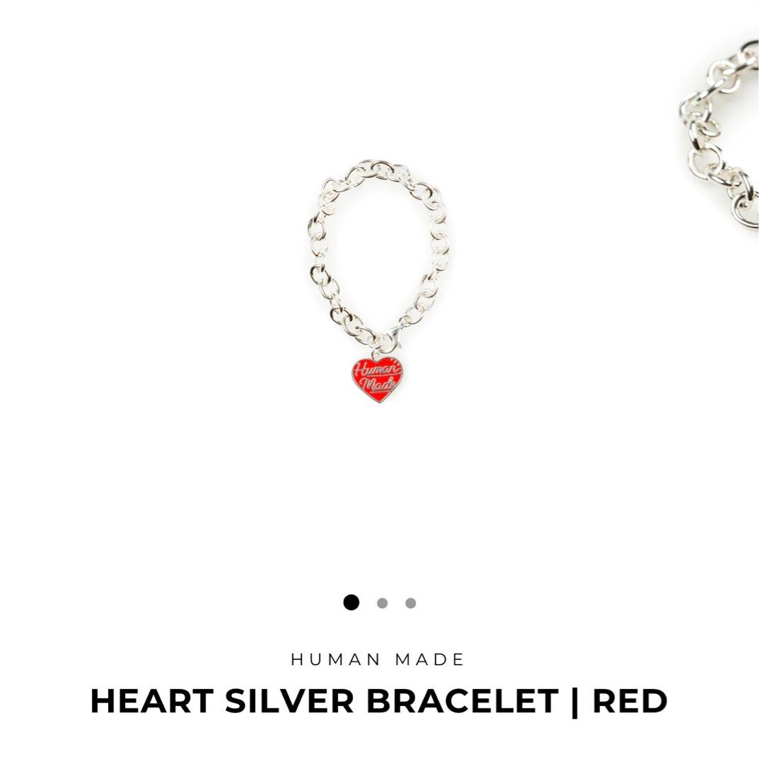 HUMAN MADE Heart Silver Bracelet \