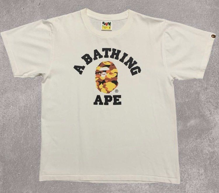 Orange camo bape shirt clearance