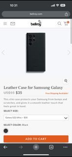 Bellroy S22 Ultra Black Leather Case