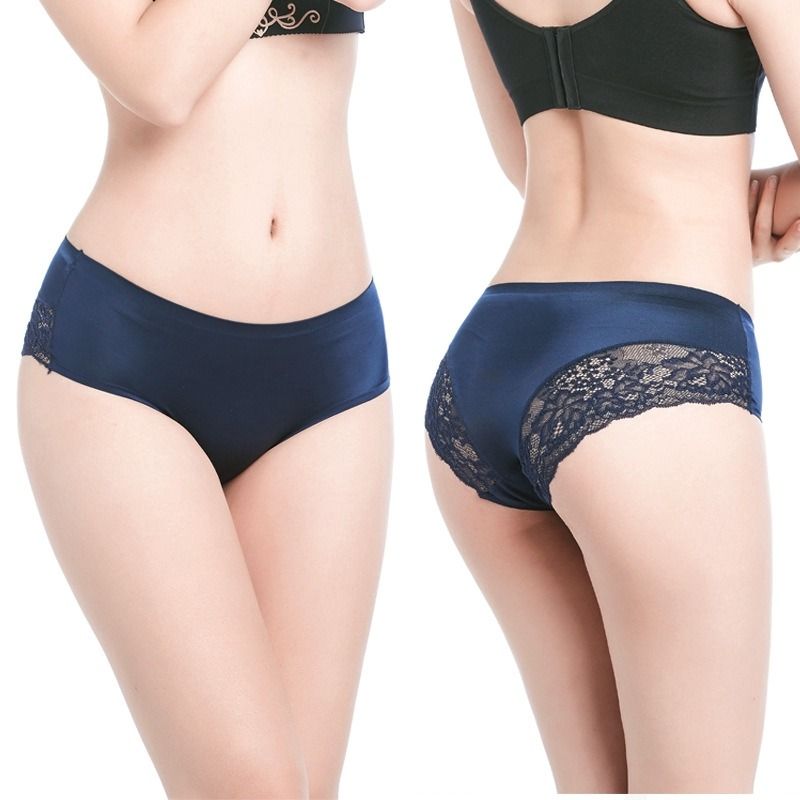 BEST AND CHEAPEST 2.9 ONLY FOR PIECE Women Ice Silk lace One Piece Seamless Panties Seluar Dalam Wanit Cmfortable Women Clothing Underwear