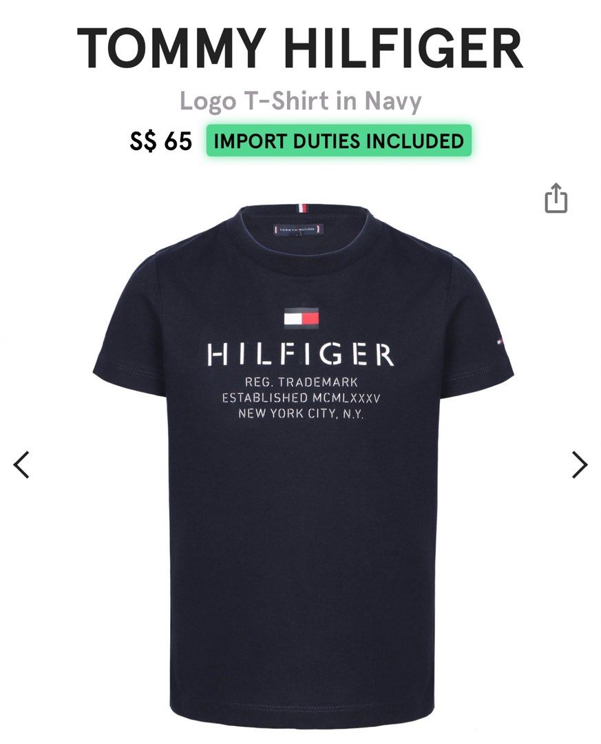 Navy Tommy Hilfiger tee shirt / tshirt, men's / boy's branded