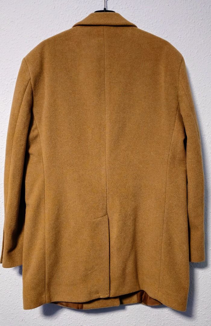 Calvin Klein CK Brown Camel Wool Winter Coat. 100 Authentic Men s Fashion Coats Jackets and Outerwear on Carousell
