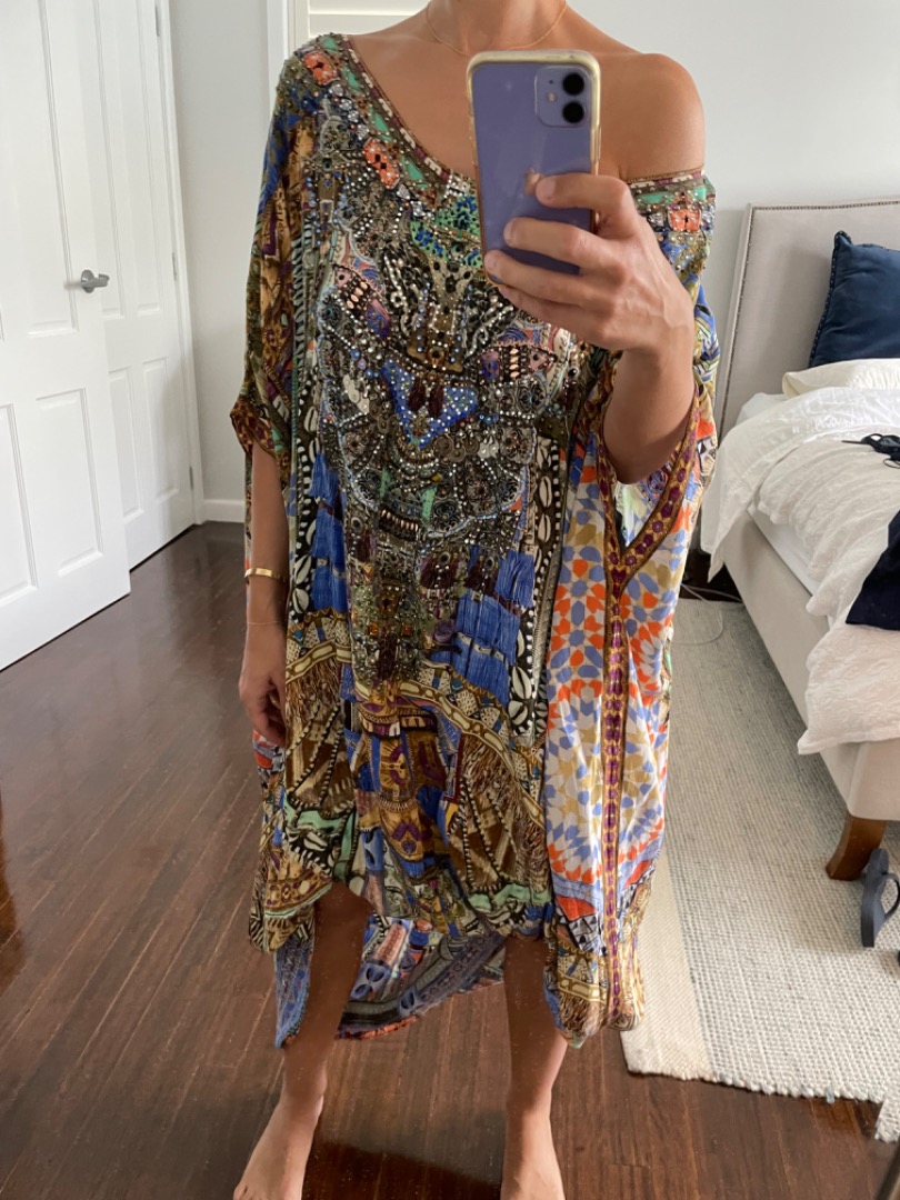 Camilla round neck kaftan deals