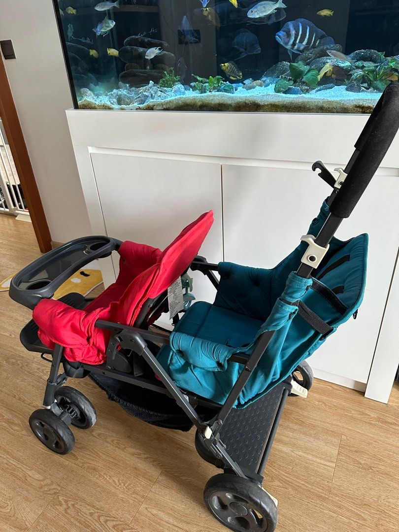 Carboose tandem double pram Babies Kids Going Out Strollers