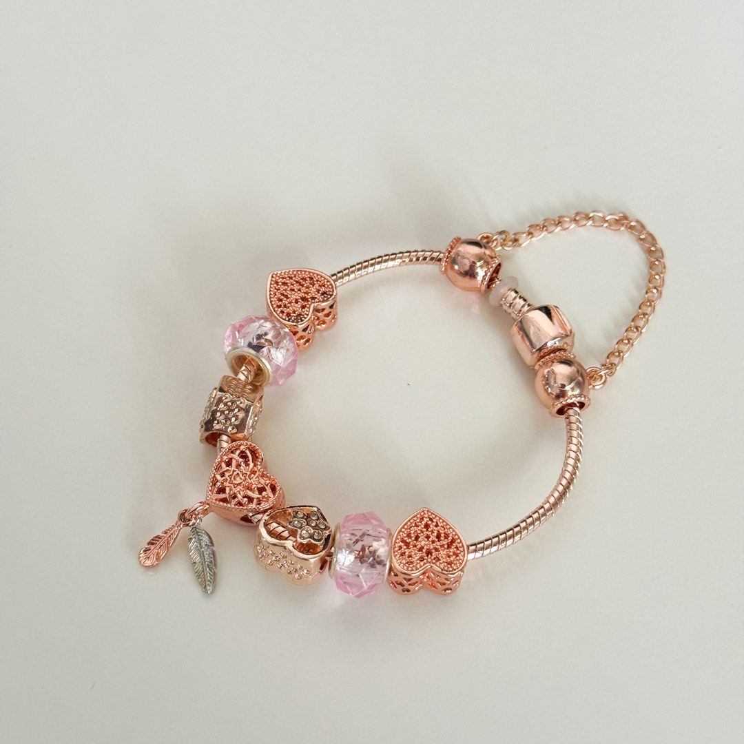 Charm Bracelet in 18K Rose Gold High Quality