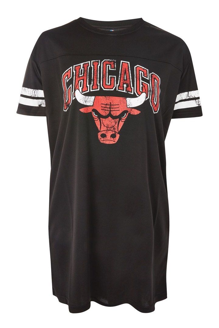 Chicago Bulls T shirt Dress by UNK x Topshop Women s Fashion
