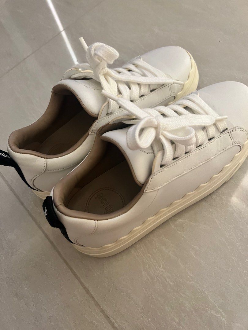 Chloe hot sale white trainers