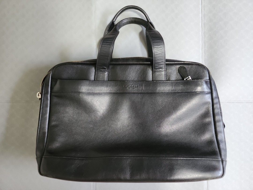 COACH Men Briefcase Full Leather Black Men s Fashion Bags