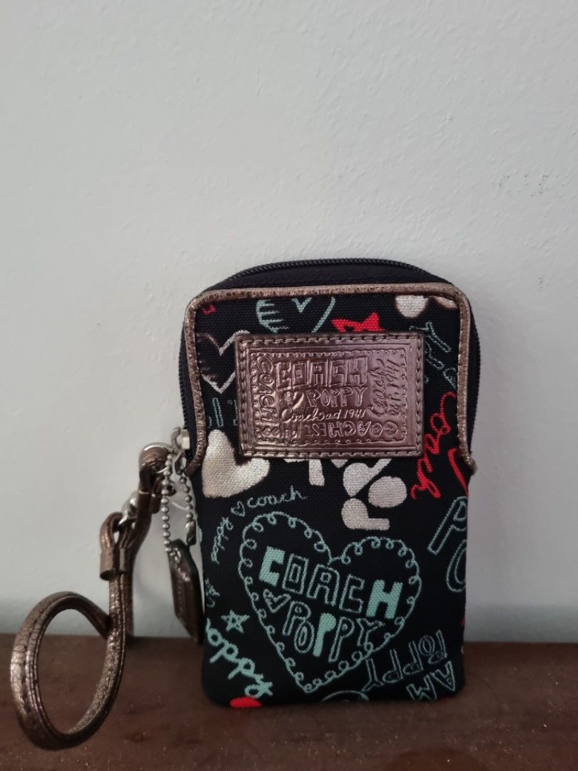 COACH Poppy Wristlet Wallet Women s Fashion Bags Wallets Wallets Card Holders on Carousell