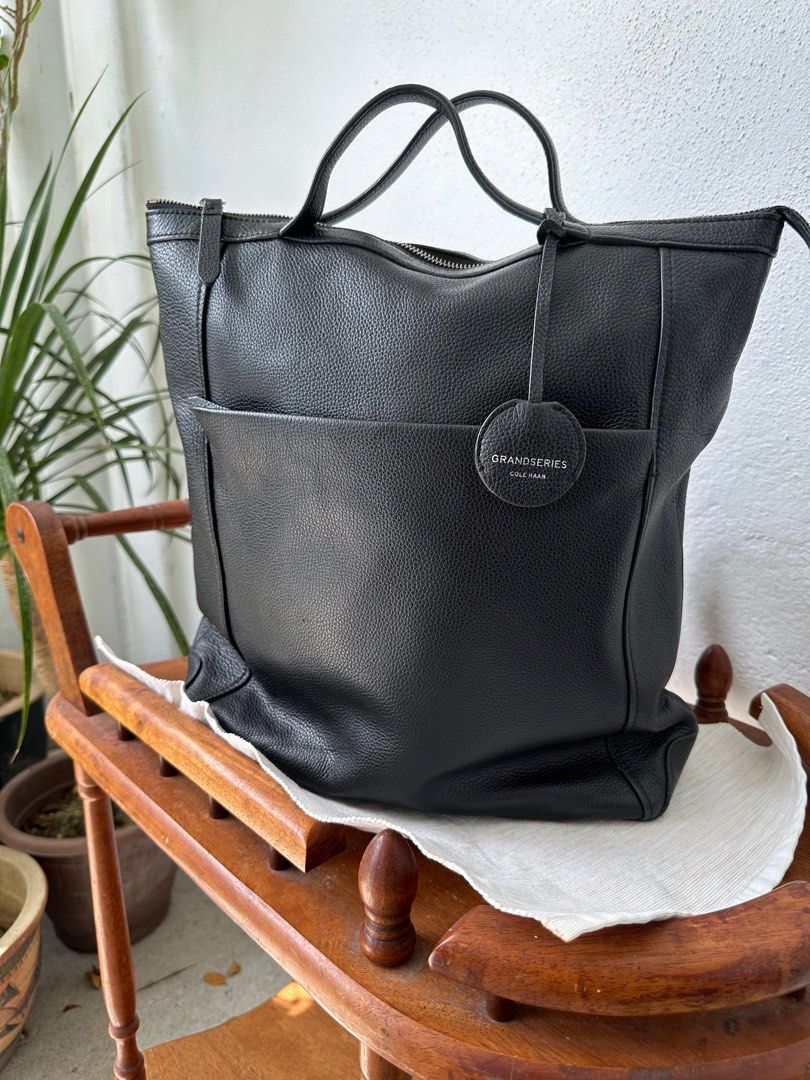 Cole Haan Grand Ambition Leather Convertible Backpack Size 15 x 15 x 5 inches
